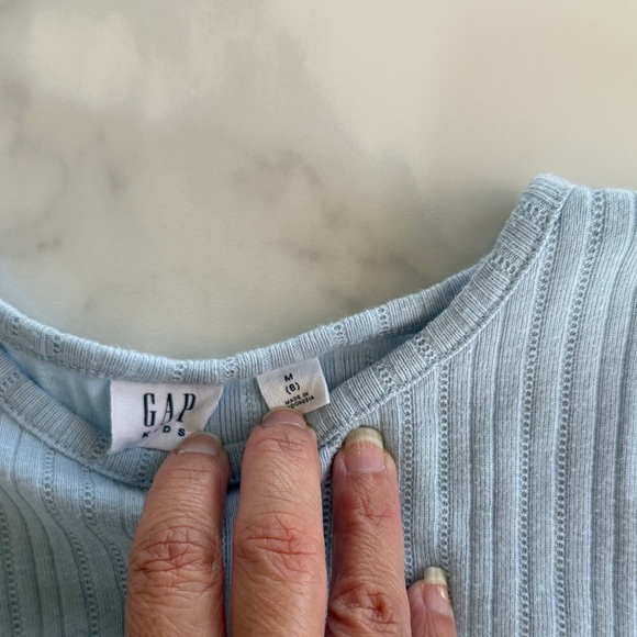GAP Kids Sky Blue Ribbed Tee - Picture 2 of 3